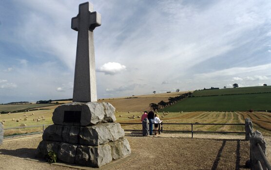 The monument at Piper’s Hill at Flodden (Battle of Flodden, 1513)